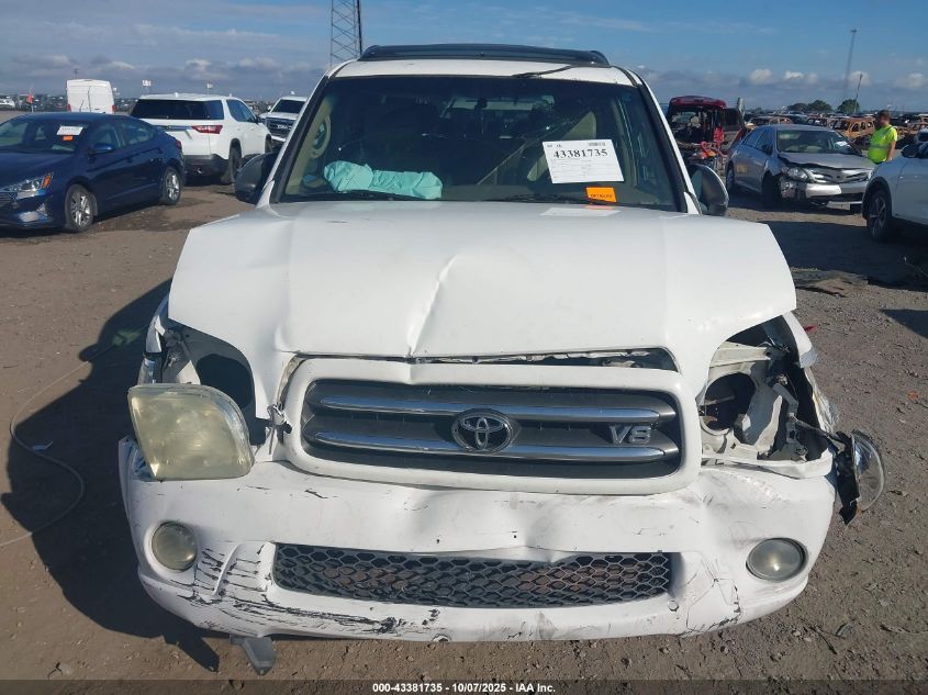 2003 Toyota Sequoia Limited V8 VIN: 5TDZT38A03S202707 Lot: 43381735