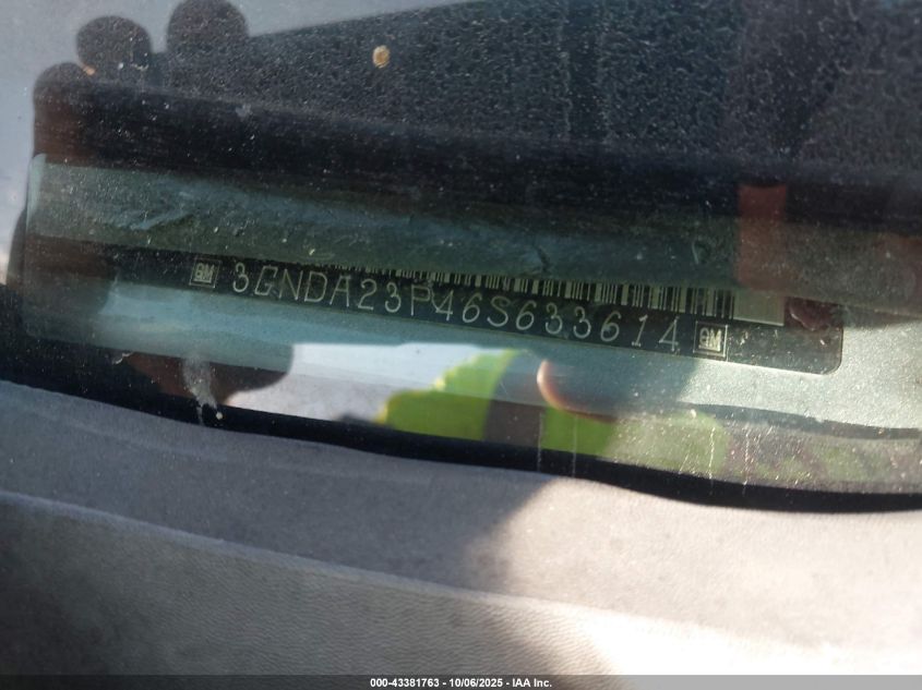 2006 Chevrolet Hhr Lt VIN: 3GNDA23P46S633614 Lot: 43381763