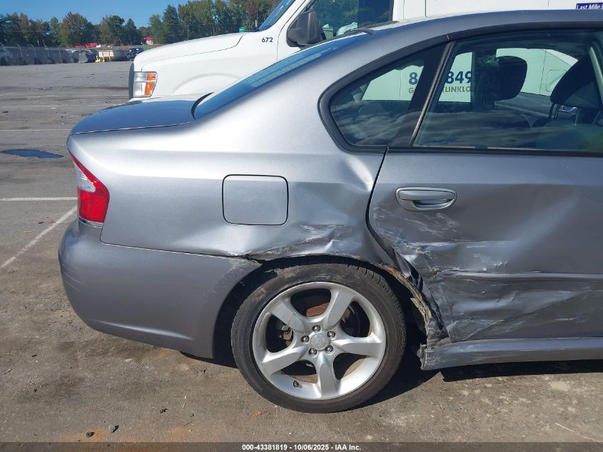 2009 Subaru Legacy 2.5I VIN: 4S3BL616997232655 Lot: 43381819