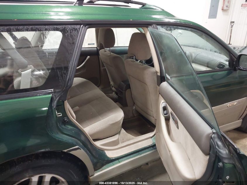 2000 Subaru Outback VIN: 4S3BH6752Y7662221 Lot: 43381896