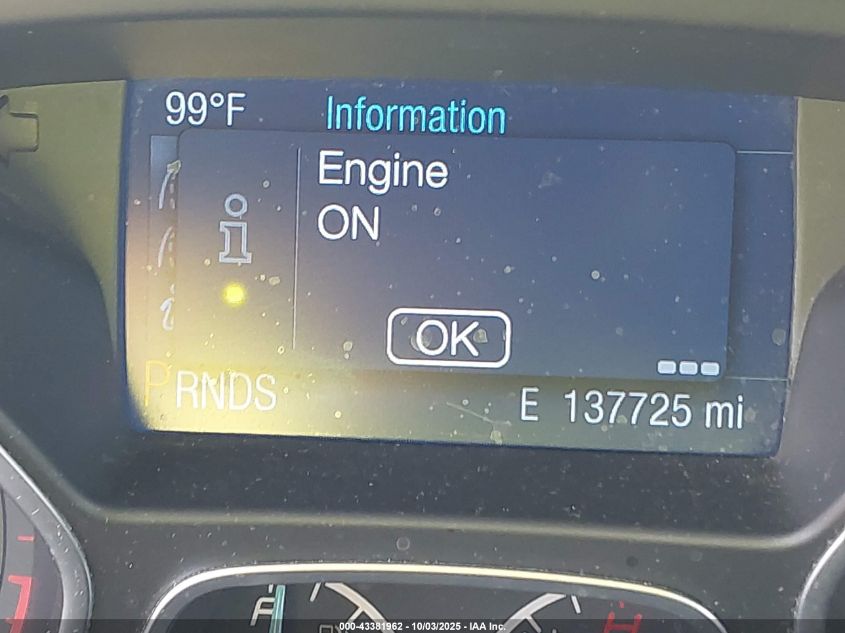 2014 Ford Focus Se VIN: 1FADP3F22EL296996 Lot: 43381962