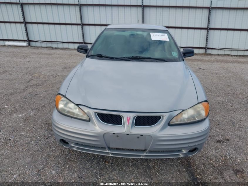 1999 Pontiac Grand Am Se2 VIN: 1G2NE12EXXM811642 Lot: 43382007