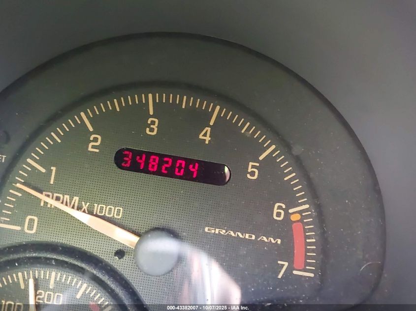 1999 Pontiac Grand Am Se2 VIN: 1G2NE12EXXM811642 Lot: 43382007