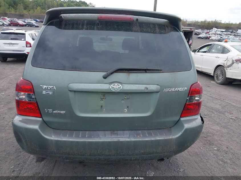 2007 Toyota Highlander V6 VIN: JTEEP21A070213279 Lot: 43382092
