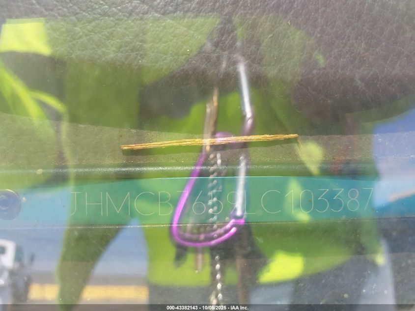 1990 Honda Accord Lx/Ex VIN: JHMCB7659LC103387 Lot: 43382143