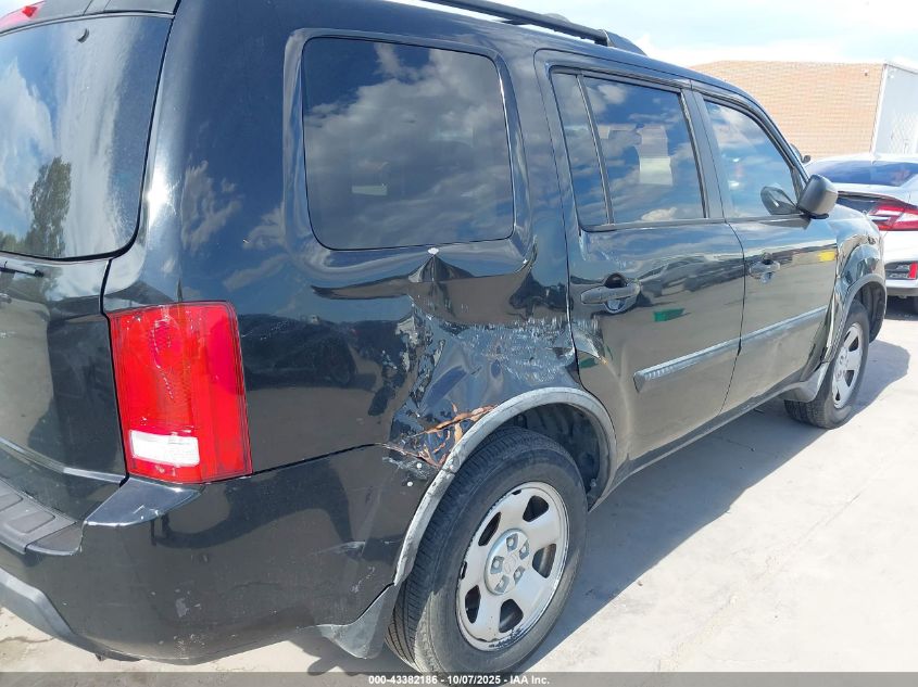 2009 Honda Pilot Lx VIN: 5FNYF38239B004504 Lot: 43382186