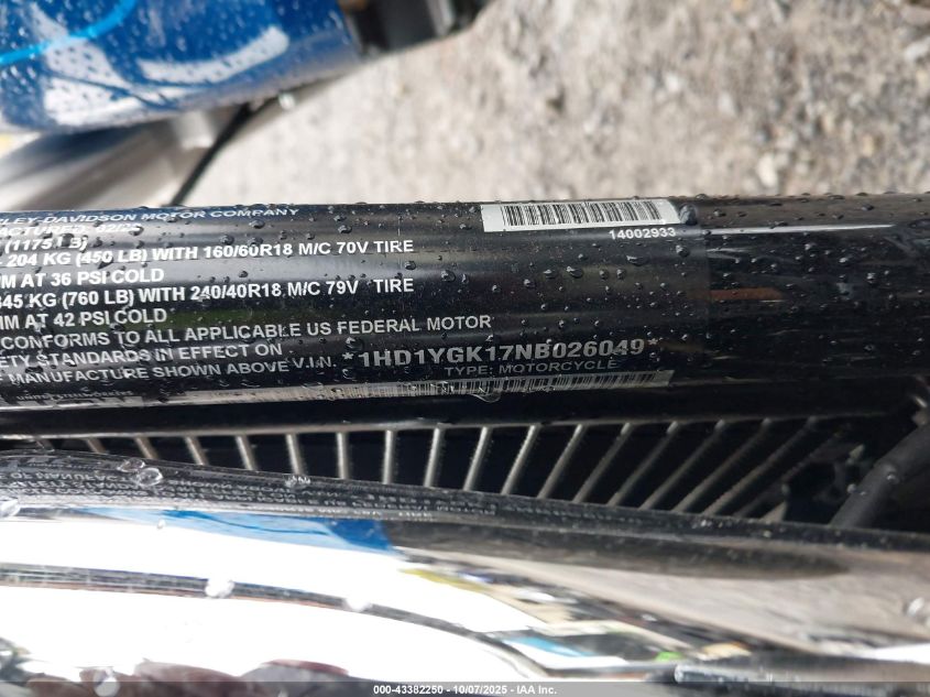 2022 Harley-Davidson Flfbs VIN: 1HD1YGK17NB026049 Lot: 43382250