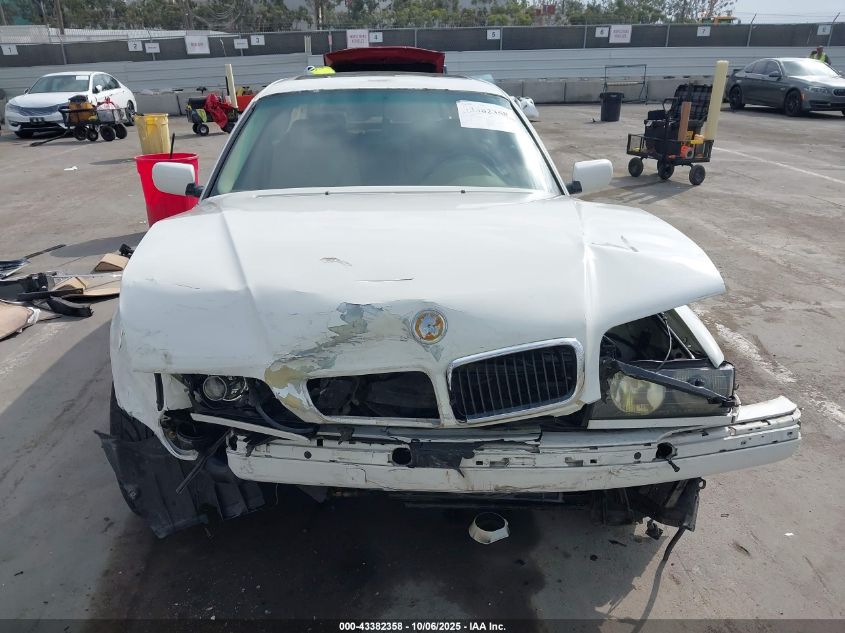 1998 BMW 740Il VIN: WBAGJ8324WDM11763 Lot: 43382358