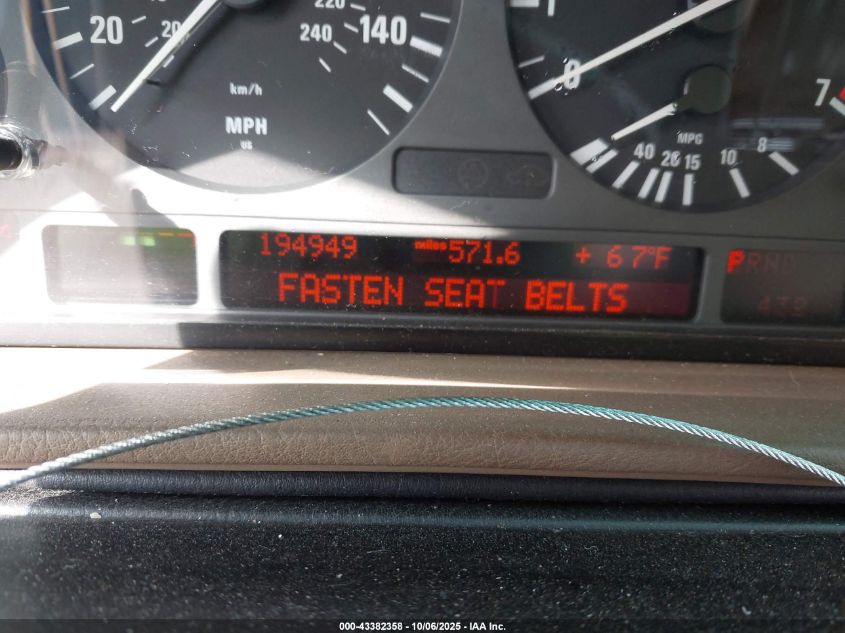 1998 BMW 740Il VIN: WBAGJ8324WDM11763 Lot: 43382358