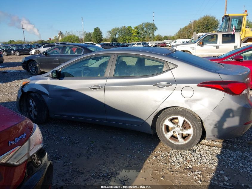 2014 Hyundai Elantra Se VIN: KMHDH4AE9EU056560 Lot: 43382378