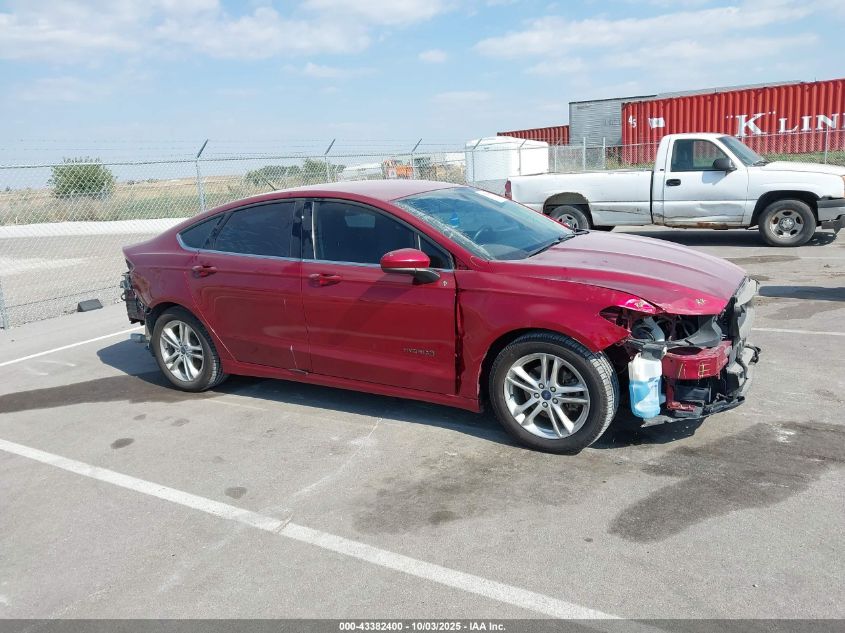 2018 Ford Fusion Hybrid Se VIN: 3FA6P0LU0JR218273 Lot: 43382400