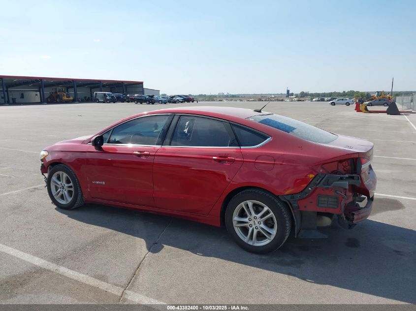 2018 Ford Fusion Hybrid Se VIN: 3FA6P0LU0JR218273 Lot: 43382400