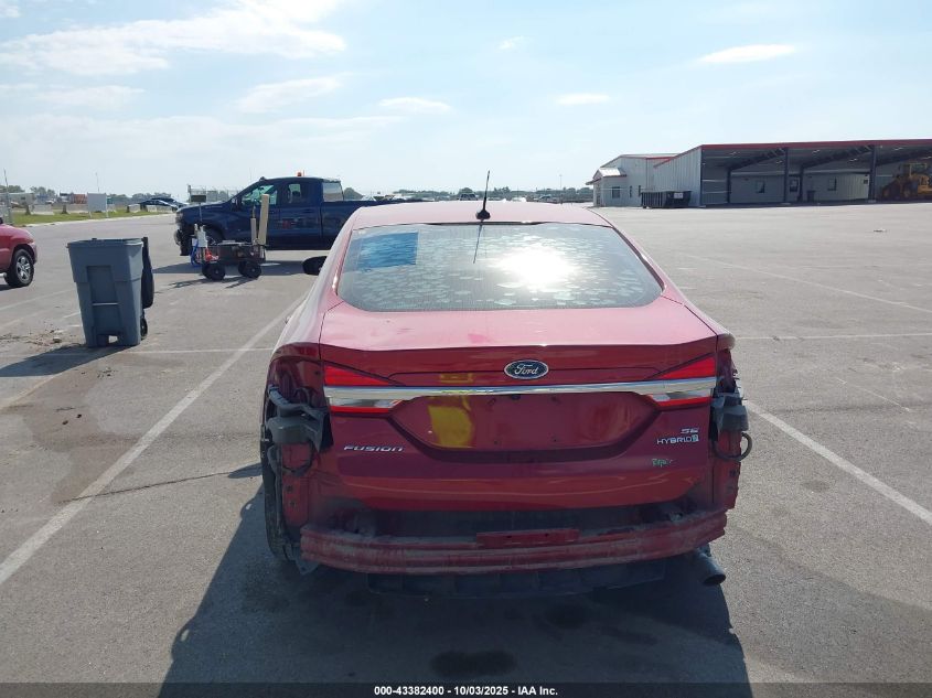 2018 Ford Fusion Hybrid Se VIN: 3FA6P0LU0JR218273 Lot: 43382400