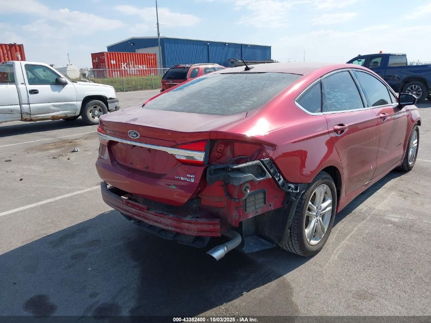 2018 Ford Fusion Hybrid Se VIN: 3FA6P0LU0JR218273 Lot: 43382400