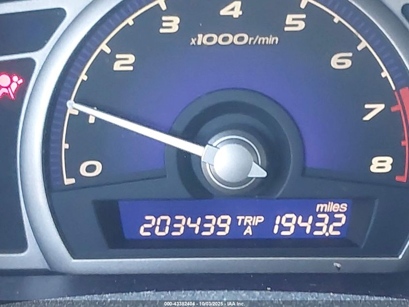 2008 Honda Civic Lx VIN: 1HGFA16548L019047 Lot: 43382404