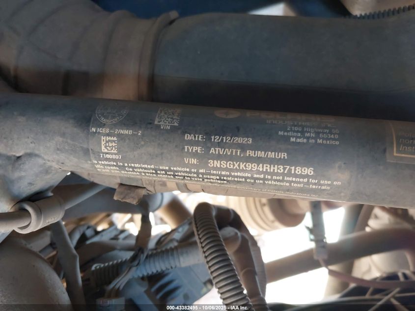 2024 Polaris General Xp 1000 Ultimate VIN: 3NSGXK994RH371896 Lot: 43382495