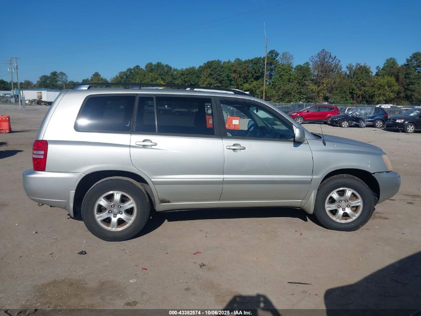 2003 Toyota Highlander V6 VIN: JTEGF21A730081109 Lot: 43382574
