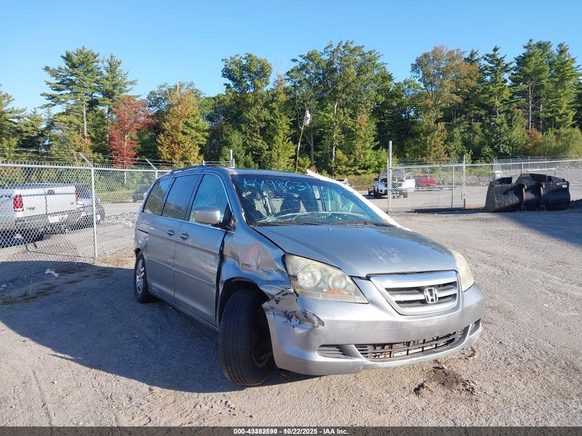 2005 Honda Odyssey Ex-L grey van gasoline 5FNRL38715B078023 photo #1