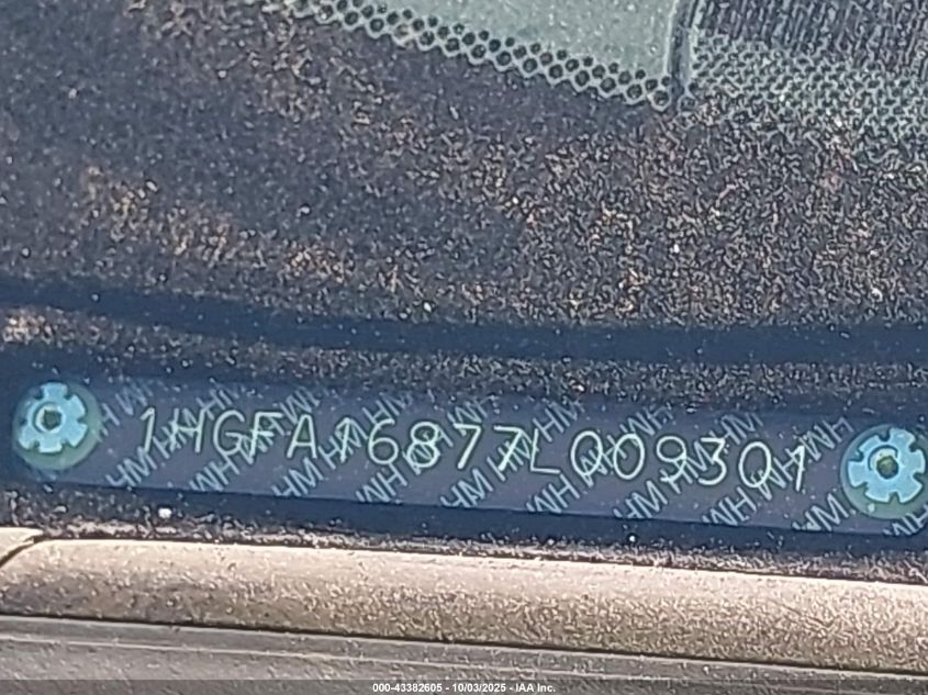 2007 Honda Civic Ex VIN: 1HGFA16877L009301 Lot: 43382605