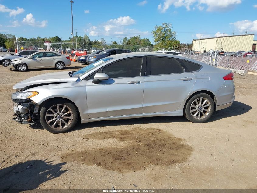 2017 Ford Fusion Se VIN: 3FA6P0H71HR340847 Lot: 43382691