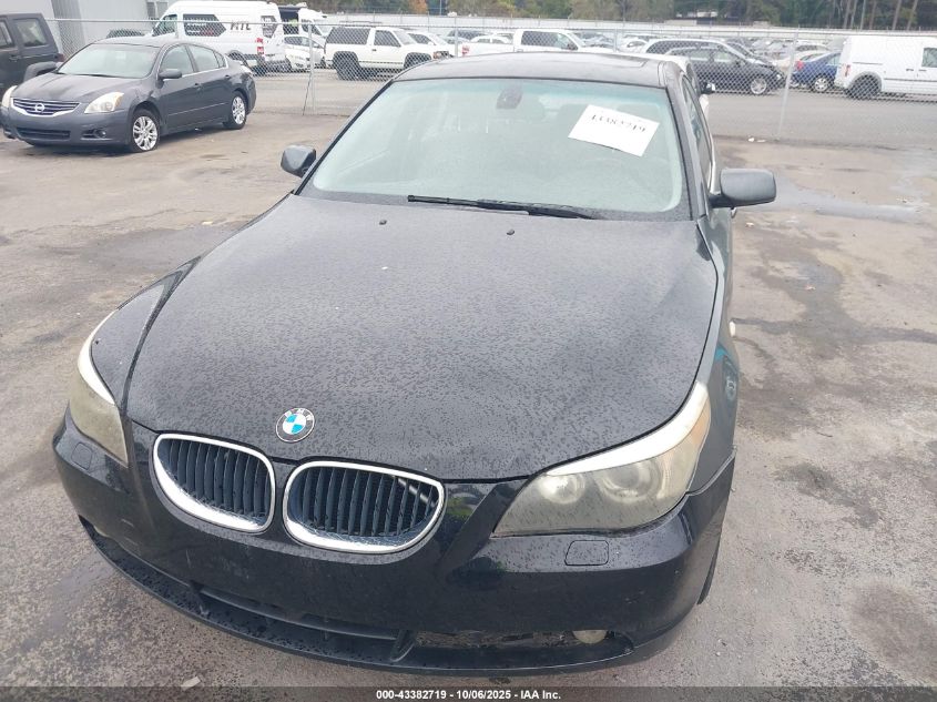 2006 BMW 525I VIN: WBANE53546CK87603 Lot: 43382719
