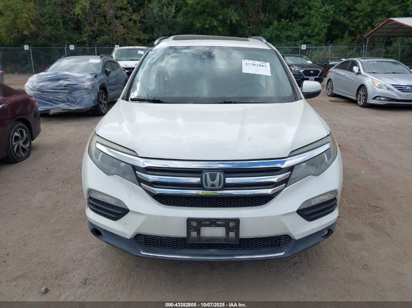 2017 Honda Pilot Touring VIN: 5FNYF6H92HB003020 Lot: 43382805