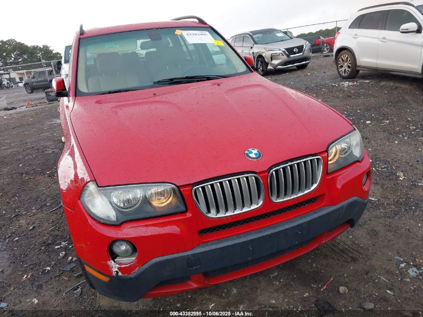 2007 BMW X3 3.0Si VIN: WBXPC93437WF05889 Lot: 43382995