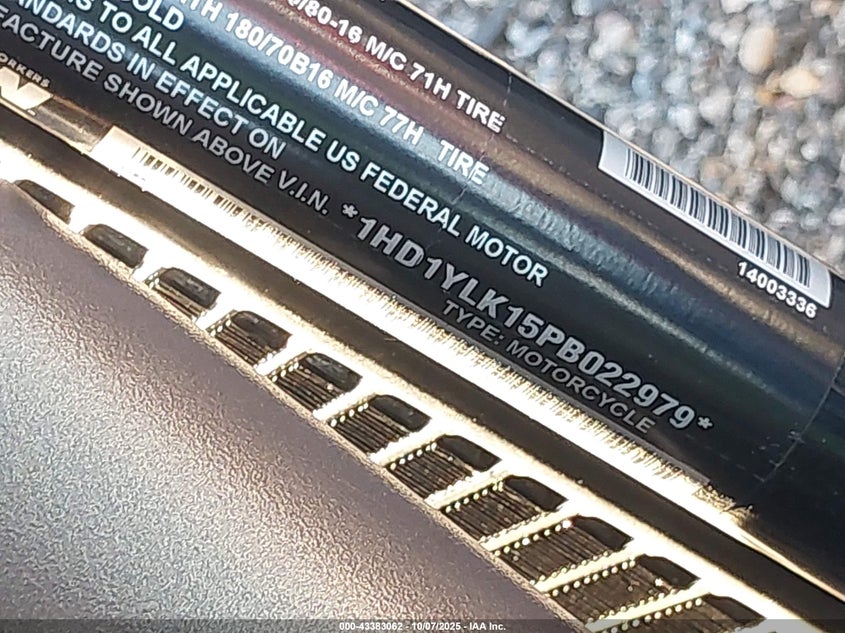 2023 Harley-Davidson Fxfbs VIN: 1HD1YLK15PB022979 Lot: 43383062