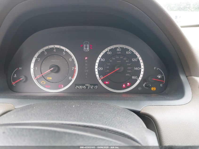 2010 Honda Accord 2.4 Lx VIN: 1HGCP2F39AA134265 Lot: 43383103