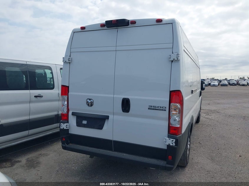 2024 Ram Promaster 3500 Cargo Van Slt High Roof 159 Wb Ext VIN: 3C6MRVJG8RE100908 Lot: 43383177