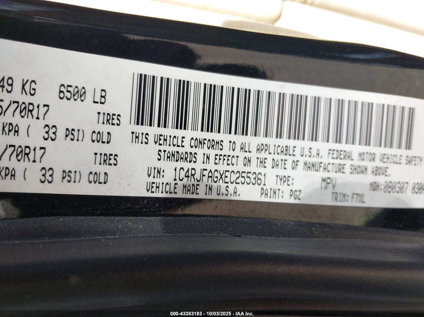 2014 JEEP GRAND CHEROKEE LAREDO - 1C4RJFAGXEC255361