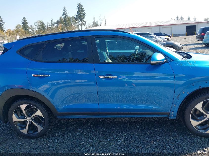 2016 Hyundai Tucson Limited VIN: KM8J3CA21GU221649 Lot: 43383265