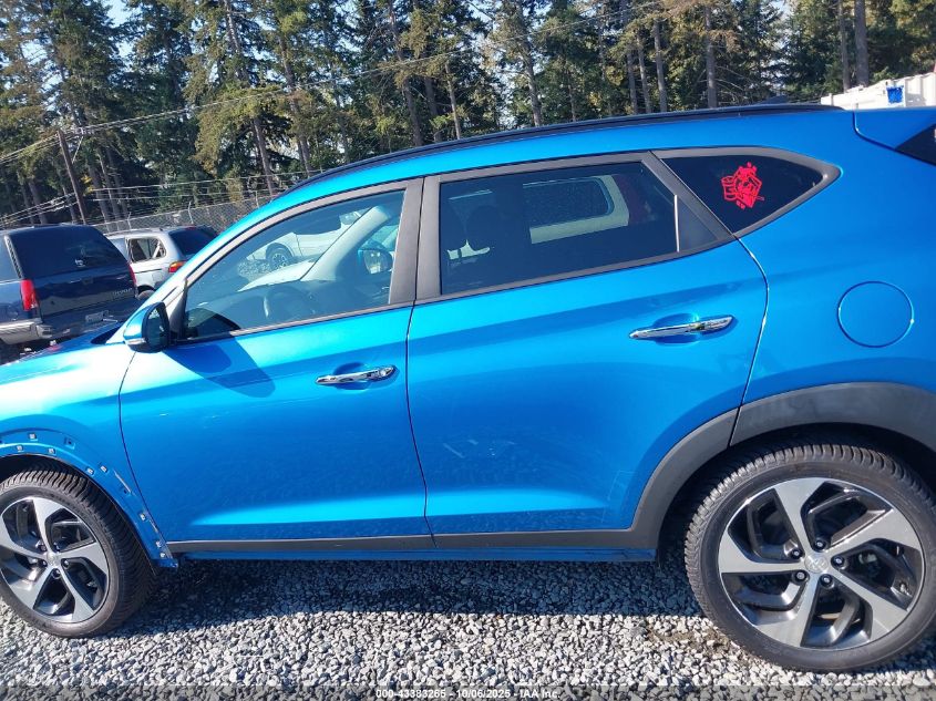 2016 Hyundai Tucson Limited VIN: KM8J3CA21GU221649 Lot: 43383265