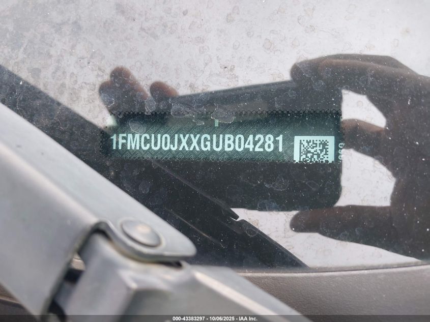 2016 Ford Escape Titanium VIN: 1FMCU0JXXGUB04281 Lot: 43383297