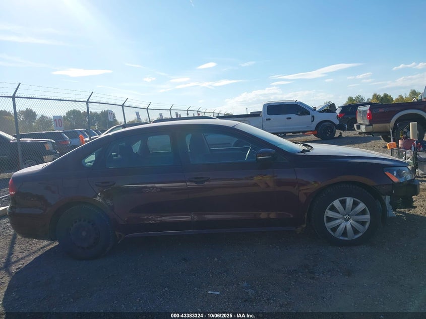 2013 VOLKSWAGEN PASSAT 2.5L S 1VWAP7A39DC095953