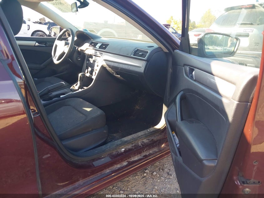 2013 VOLKSWAGEN PASSAT 2.5L S 1VWAP7A39DC095953