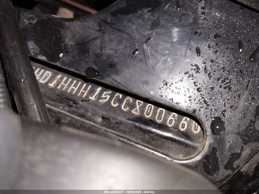 2012 Harley-Davidson Vrscdx Night Rod Special VIN: 1HD1HHH15CC800660 Lot: 43383347