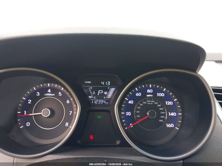 2014 Hyundai Elantra Se VIN: 5NPDH4AE5EH474595 Lot: 43383354