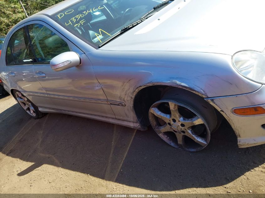 2007 Mercedes-Benz C 230 Sport VIN: WDBRF52H07A933874 Lot: 43383466