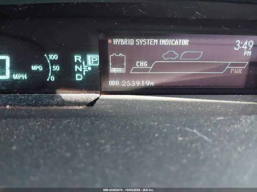 2012 Toyota Prius Two VIN: JTDKN3DU6C5434455 Lot: 43383474