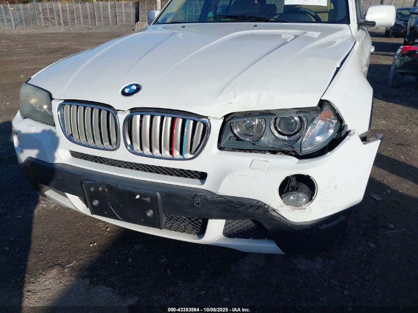 2007 BMW X3 3.0Si VIN: WBXPC93487WF12417 Lot: 43383564