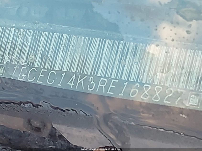 1994 Chevrolet Gmt-400 C1500 VIN: 1GCEC14K3RE168827 Lot: 43383692