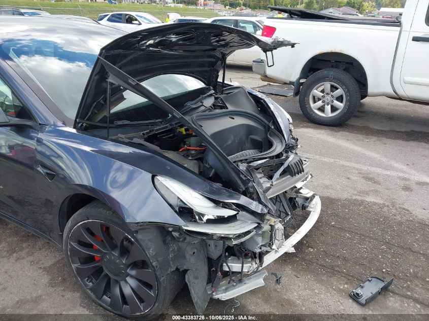 2022 Tesla Model 3 Performance Dual Motor All-Wheel Drive VIN: 5YJ3E1EC2NF306973 Lot: 43383726