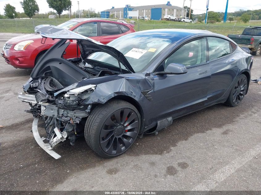 2022 Tesla Model 3 Performance Dual Motor All-Wheel Drive VIN: 5YJ3E1EC2NF306973 Lot: 43383726