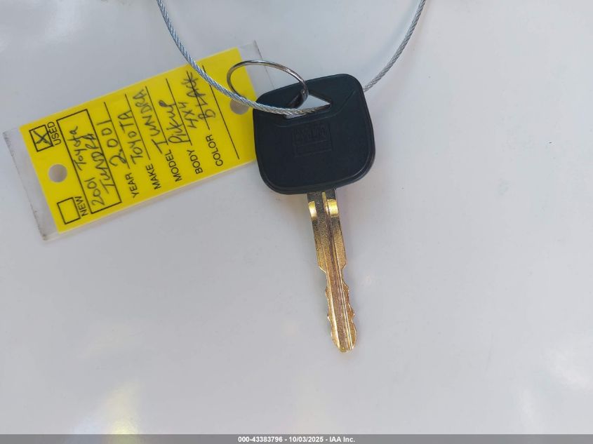 2001 Toyota Tundra Sr5 V8 VIN: 5TBBT44181S127872 Lot: 43383796