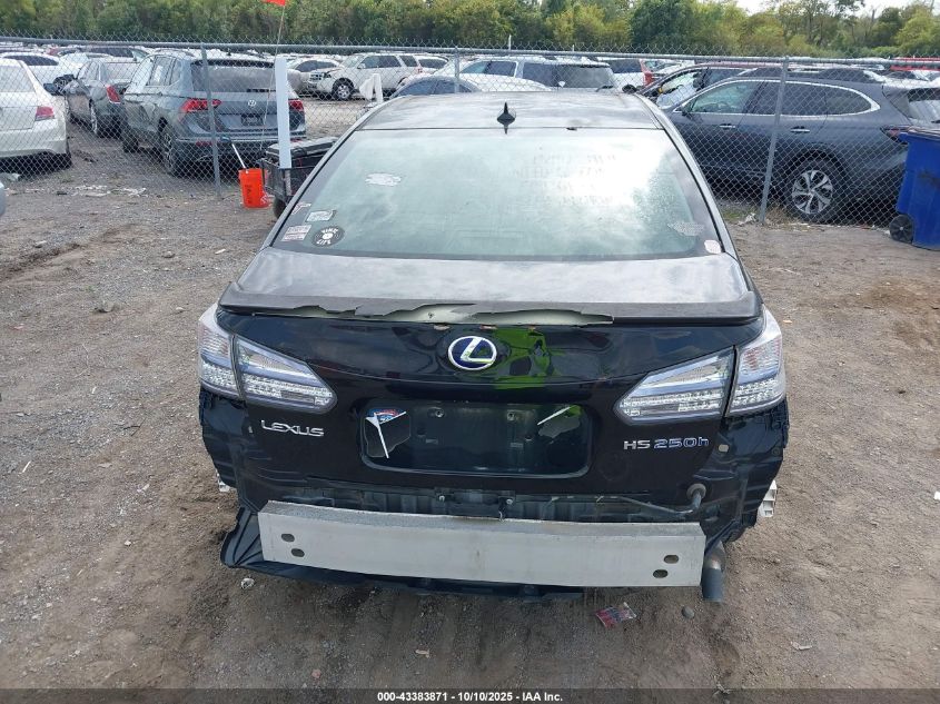 2010 Lexus Hs 250H Premium VIN: JTHBB1BA4A2012901 Lot: 43383871
