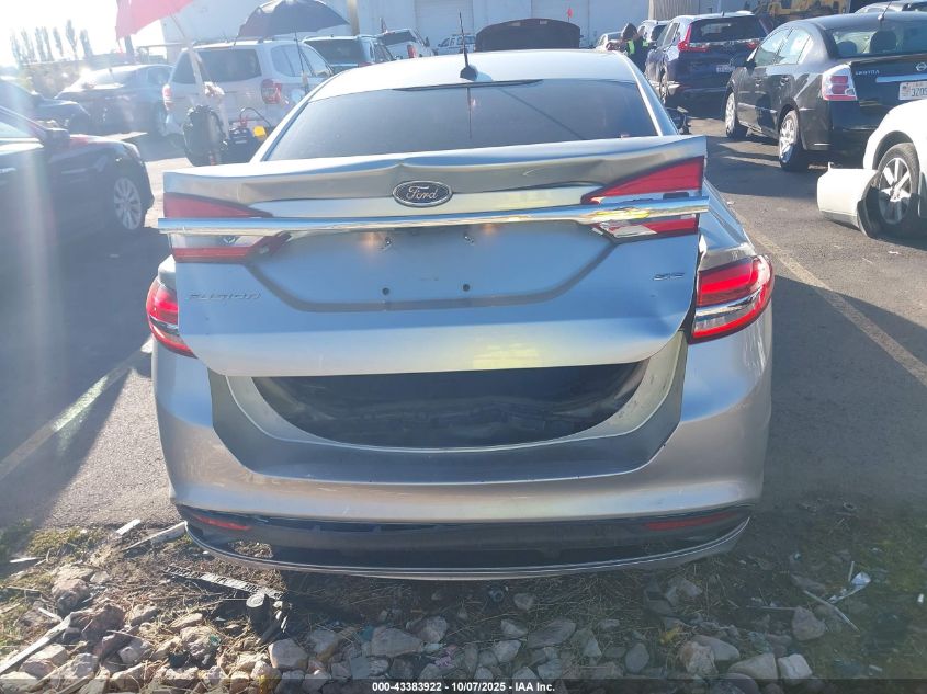 2017 Ford Fusion Se VIN: 3FA6P0H7XHR143370 Lot: 43383922