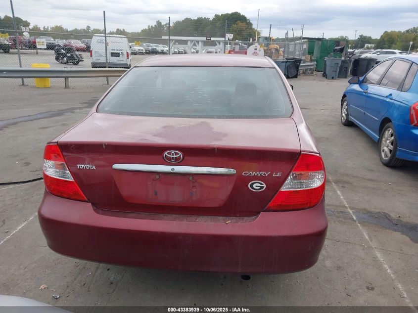 2004 Toyota Camry Le VIN: 4T1BE32K64U370910 Lot: 43383939