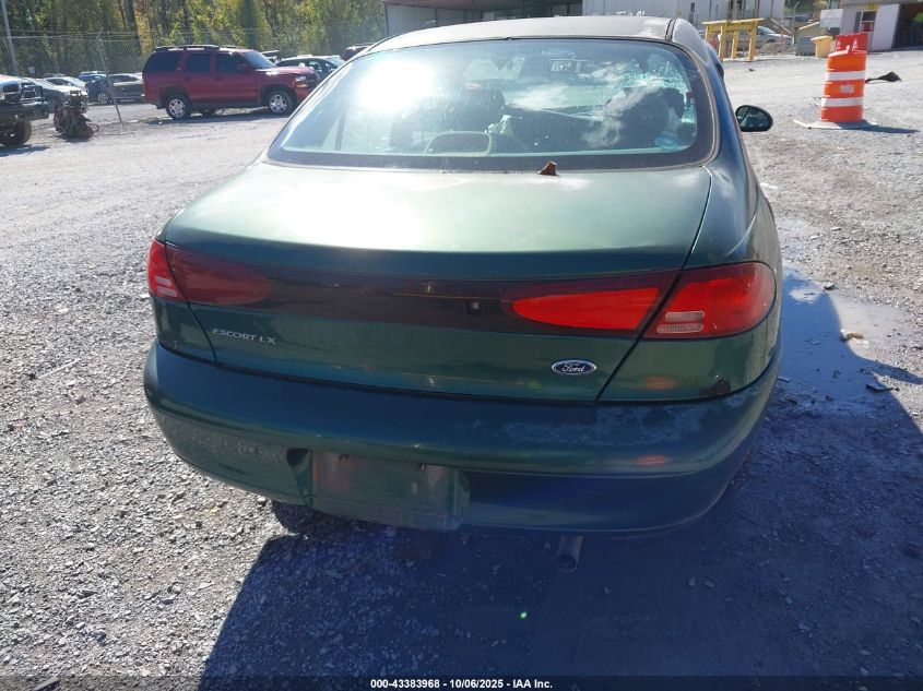 1999 Ford Escort Lx VIN: 1FAFP10P9XW186384 Lot: 43383968