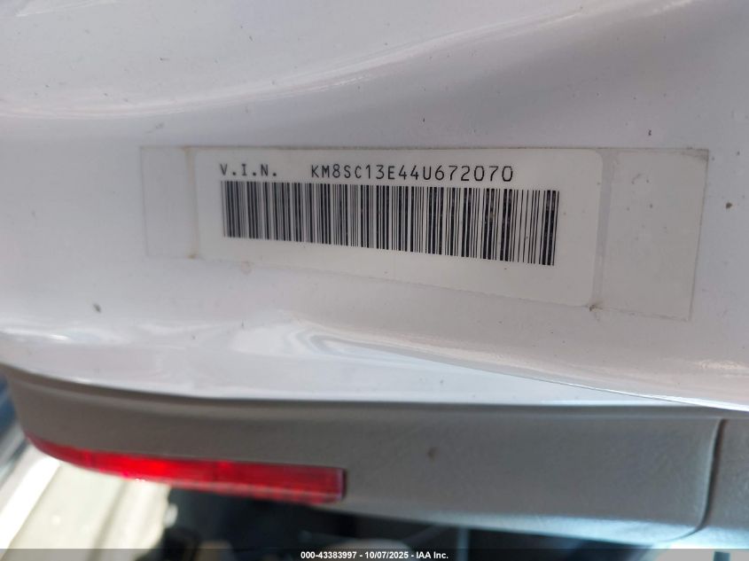 2004 Hyundai Santa Fe Gls/Lx VIN: KM8SC13E44U672070 Lot: 43383997